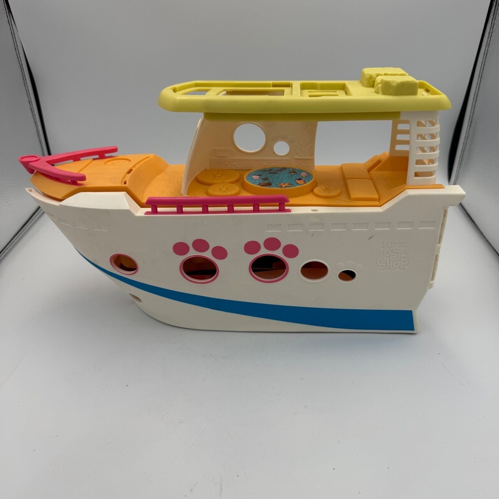 Littlest Pet Shop Cruise Ship Playset Hasbro 2016 White Orange C1159 Boat Only